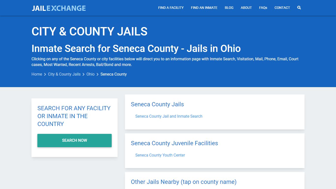 Inmate Search for Seneca County | Jails in Ohio - Jail Exchange